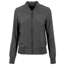 Build Your Brand Women's Nylon Bomber Jacket